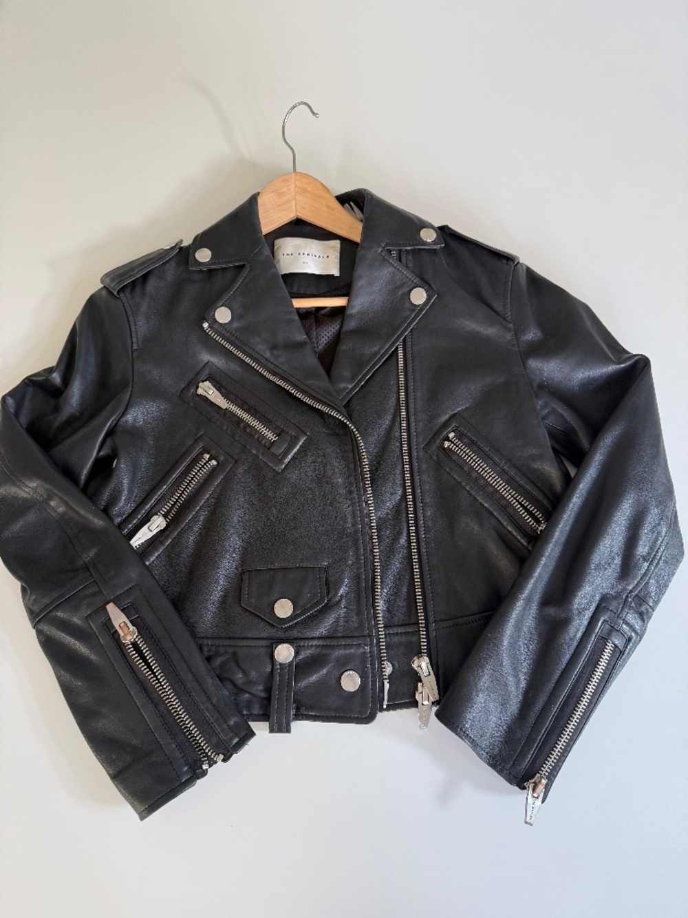 The arrivals cropped Vader leather jacket